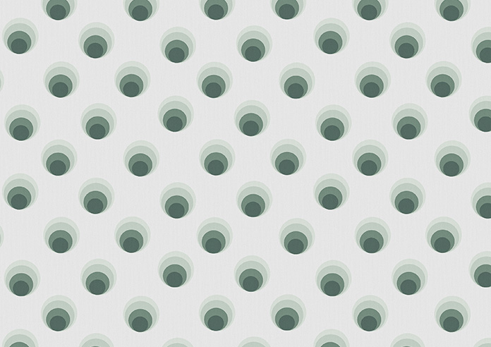Retro 60s Spots, Forest - Twist&Fit Roller Blind - Image 6